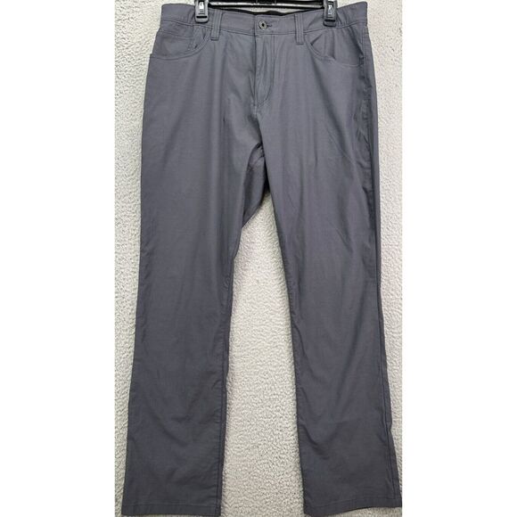 Eddie Bauer Pants Mens‎ 36X32 Grey Nylon Blend Hiking Straight Stretch 5 Pockets - Picture 1 of 11